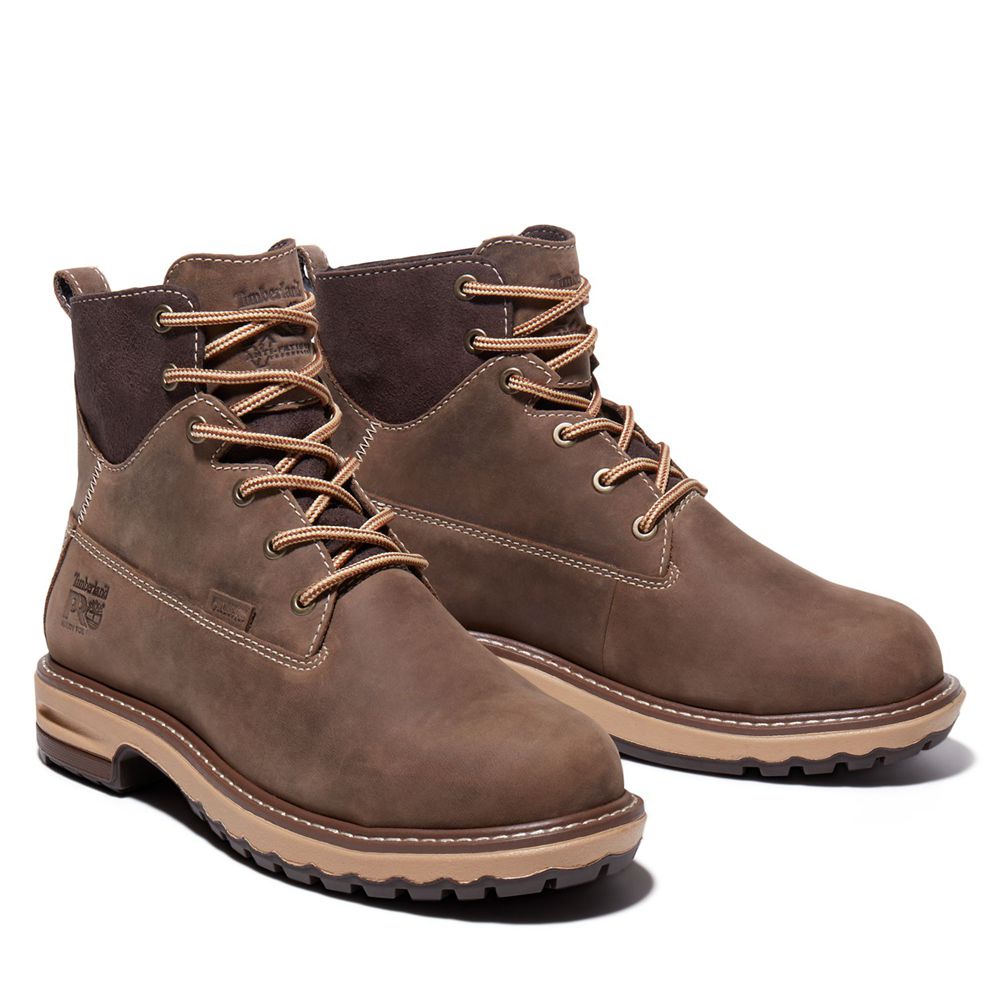 Timberland Womens Work Boots PRO® Hightower 6” Alloy Toe - Brown - India WB6749832